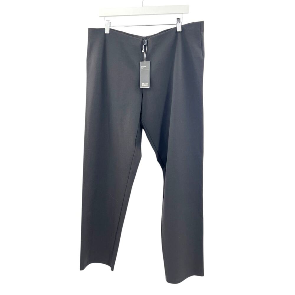 NWT Eileen Fisher Slim Pant in Heavyweight Rayon Knit Charcoal XL - Picture 2 of 8